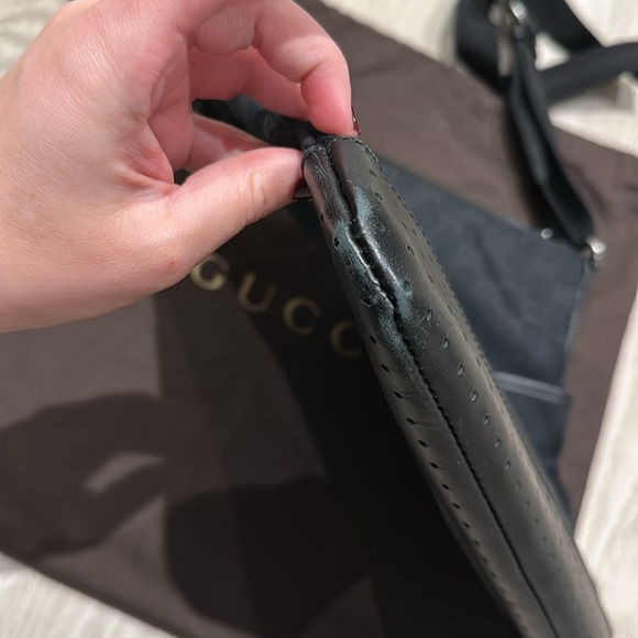 Gucci Monogram Canvas and Leather Messenger Crossbody Bag - Picture 3 of 11